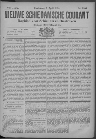 Nieuwe Schiedamsche Courant 1894-04-05