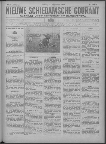 Nieuwe Schiedamsche Courant 1927-09-27