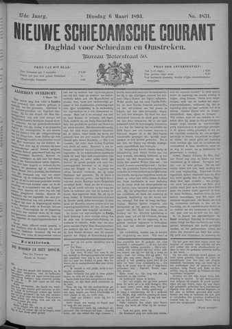 Nieuwe Schiedamsche Courant 1894-03-06