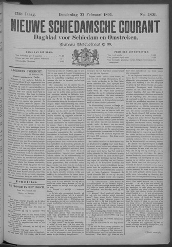 Nieuwe Schiedamsche Courant 1894-02-22