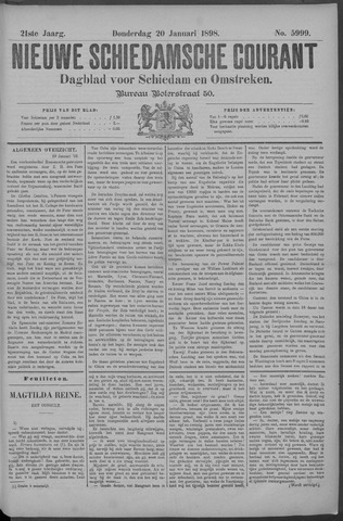 Nieuwe Schiedamsche Courant 1898-01-20