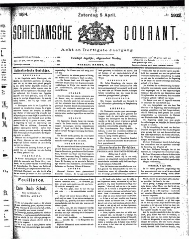 Schiedamsche Courant 1884-04-05