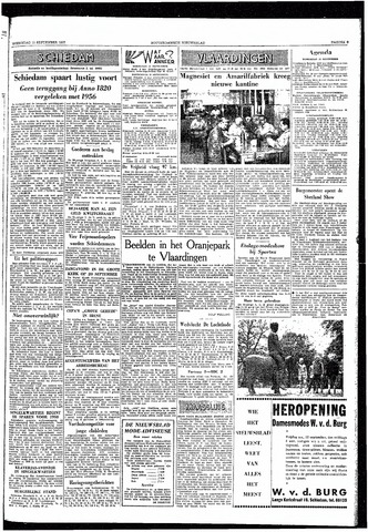 Rotterdamsch Nieuwsblad / Schiedamsche Courant / Rotterdams Dagblad / Waterweg / Algemeen Dagblad 1957-09-11
