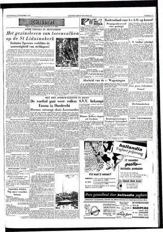 Rotterdamsch Nieuwsblad / Schiedamsche Courant / Rotterdams Dagblad / Waterweg / Algemeen Dagblad 1955-09-08
