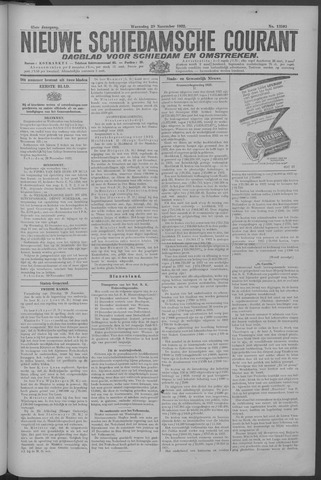 Nieuwe Schiedamsche Courant 1922-11-29