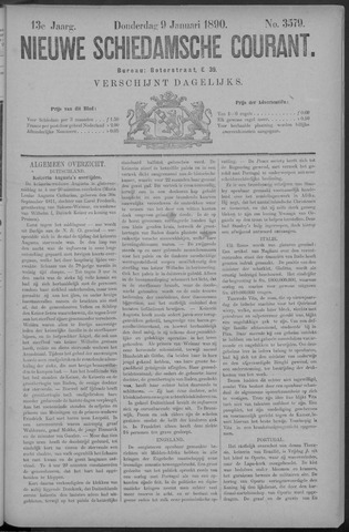 Nieuwe Schiedamsche Courant 1890-01-09