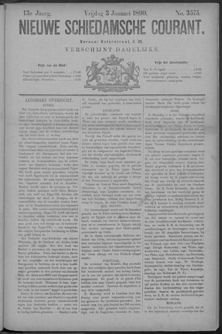 Nieuwe Schiedamsche Courant 1890-01-03