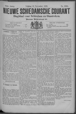 Nieuwe Schiedamsche Courant 1898-11-18