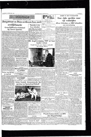 Rotterdamsch Nieuwsblad / Schiedamsche Courant / Rotterdams Dagblad / Waterweg / Algemeen Dagblad 1958-02-10