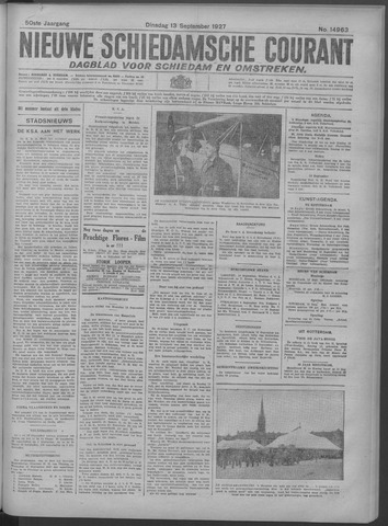 Nieuwe Schiedamsche Courant 1927-09-13