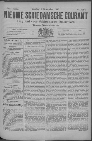 Nieuwe Schiedamsche Courant 1900-09-09