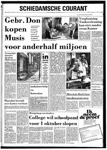 Rotterdamsch Nieuwsblad / Schiedamsche Courant / Rotterdams Dagblad / Waterweg / Algemeen Dagblad 1981-09-03