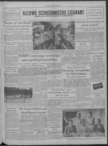 Nieuwe Schiedamsche Courant 1957-08-30