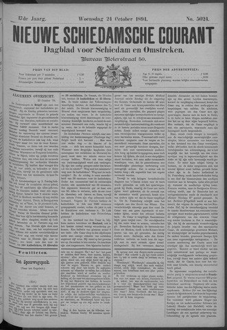 Nieuwe Schiedamsche Courant 1894-10-24