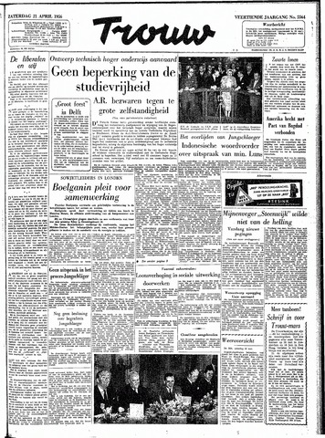 Trouw / De Rotterdammer 1956-04-21