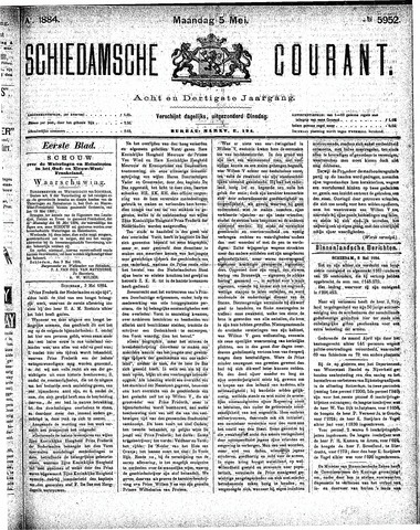 Schiedamsche Courant 1884-05-05