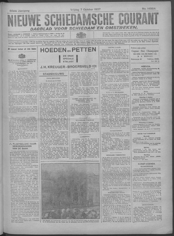 Nieuwe Schiedamsche Courant 1927-10-07
