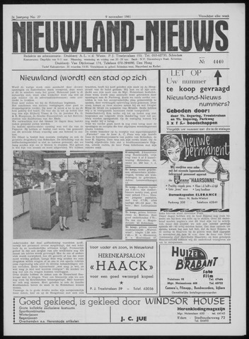 Nieuwland Nieuws 1961-11-09