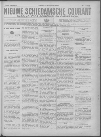 Nieuwe Schiedamsche Courant 1927-11-29