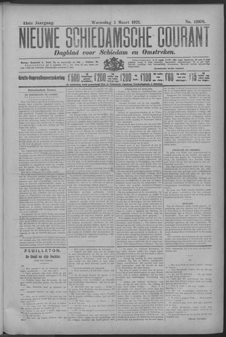 Nieuwe Schiedamsche Courant 1921-03-02