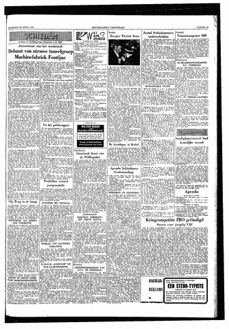 Rotterdamsch Nieuwsblad / Schiedamsche Courant / Rotterdams Dagblad / Waterweg / Algemeen Dagblad 1957-04-29