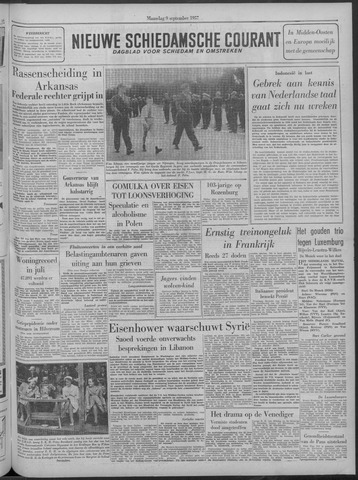 Nieuwe Schiedamsche Courant 1957-09-09