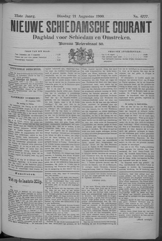 Nieuwe Schiedamsche Courant 1900-08-21