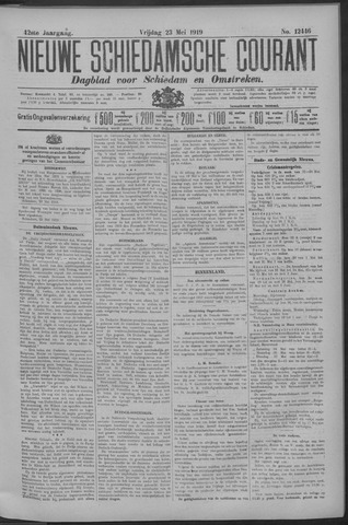Nieuwe Schiedamsche Courant 1919-05-23