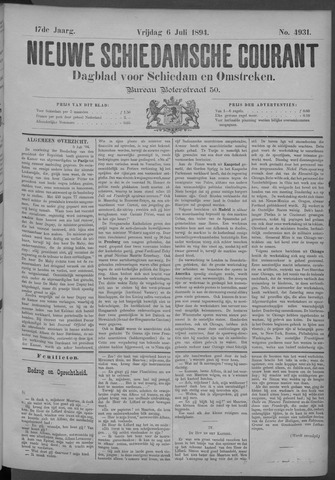 Nieuwe Schiedamsche Courant 1894-07-06