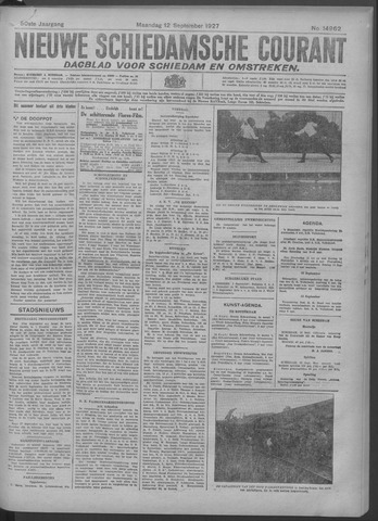 Nieuwe Schiedamsche Courant 1927-09-12