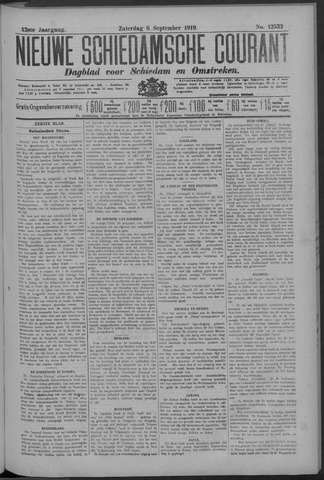 Nieuwe Schiedamsche Courant 1919-09-06