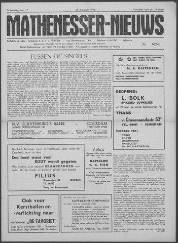 Mathenesser Nieuws 1962-12-13