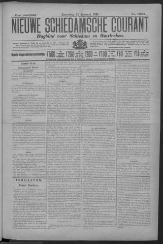 Nieuwe Schiedamsche Courant 1921-01-22