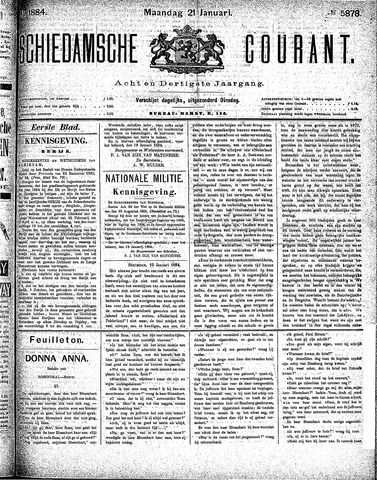 Schiedamsche Courant 1884-01-21