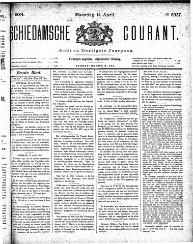Schiedamsche Courant 1884-04-14