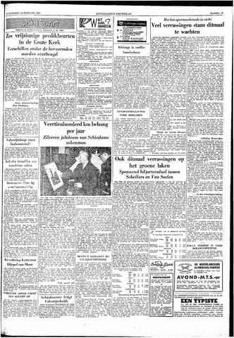 Rotterdamsch Nieuwsblad / Schiedamsche Courant / Rotterdams Dagblad / Waterweg / Algemeen Dagblad 1957-02-14