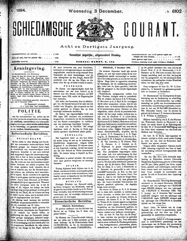 Schiedamsche Courant 1884-12-03
