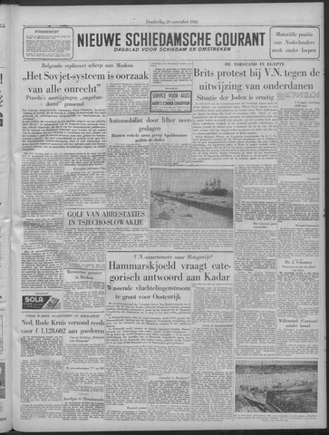 Nieuwe Schiedamsche Courant 1956-11-29