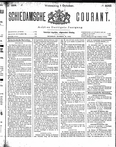 Schiedamsche Courant 1884-10-01