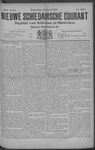 Nieuwe Schiedamsche Courant 1898-04-21