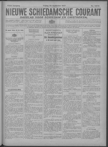 Nieuwe Schiedamsche Courant 1927-09-30