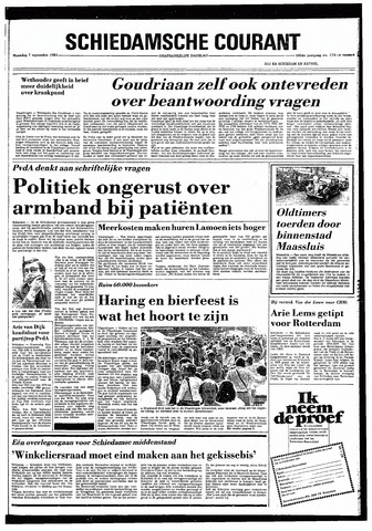 Rotterdamsch Nieuwsblad / Schiedamsche Courant / Rotterdams Dagblad / Waterweg / Algemeen Dagblad 1981-09-07