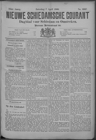 Nieuwe Schiedamsche Courant 1900-04-07