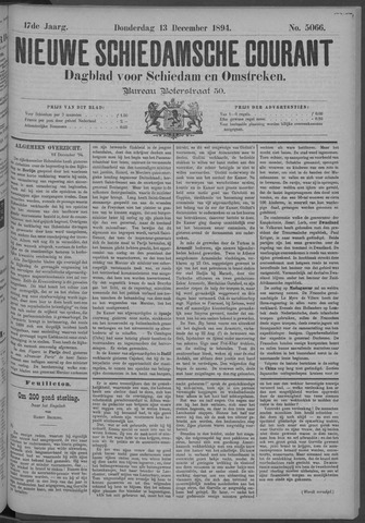 Nieuwe Schiedamsche Courant 1894-12-13