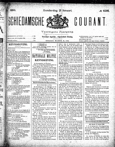 Schiedamsche Courant 1886-01-21