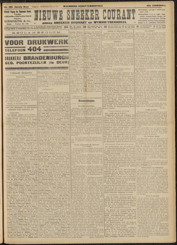 Sneeker Nieuwsblad nl 1927-09-14