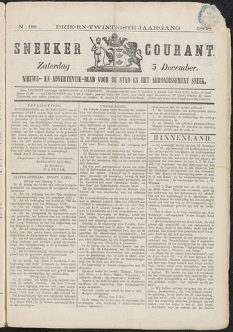 Sneeker Nieuwsblad nl 1868-12-05