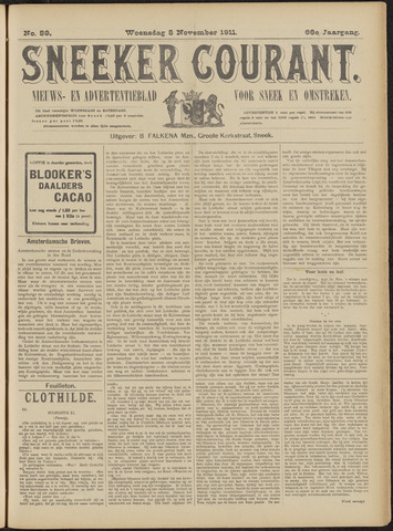 Sneeker Nieuwsblad nl 1911-11-08