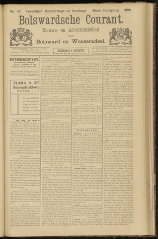 Bolswards Nieuwsblad nl 1906-08-09