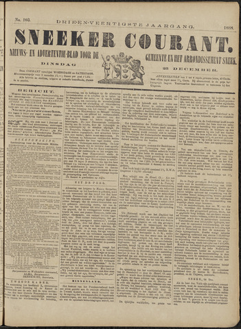 Sneeker Nieuwsblad nl 1888-12-25